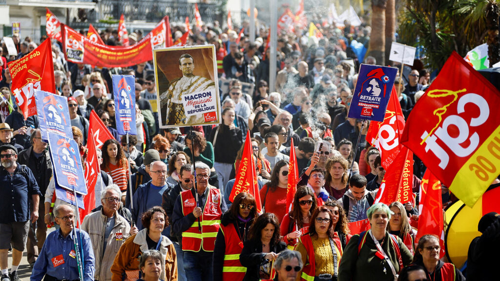 Tenth day of national strike and protest in France against the pension reform