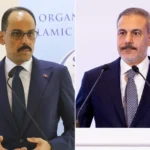 فيدان (يمين) وقالن سيلتقيان مسؤولين في الإدارة السورية بدمشق بحسب مواقع إخبارية تركية (غيتي)