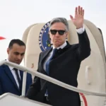 بلينكن لدى وصوله مدينة العقبة (الفرنسية)