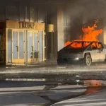 انفجار شاحنة سايبرترك أمام فندق ترامب كان أول حادثة مسجلة على الأراضي الأميركية يُستخدم فيها روبوت الدردشة "شات جي بي تي" لصنع المتفجرات (رويترز)