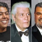نقيب المهن التمثيلية نفى نيته شطب الممثلين عمر متولي (يسار) وأحمد فتحي (يمين) على خلفية تصريحاتهما عن الفنان الراحل شكري سرحان (مواقع التواصل الاجتماعي)