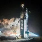 صورة ملتقطة للرحلة التجريبية الثالثة والسابقة لصاروخ ستارشيب في 4 مارس/آذار 2024 (سبيس إكس)
