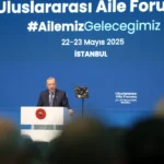 الرئيس التركي رجب طيب أردوغان يتحدث في منتدى الأسرة بإسطنبول (الأناضول)