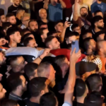 تشييع الشهيد محمد علوي من مجمع فلسطين الطبي برام الله بعد استشهاده متأثرا بإصابته برصاص المستوطنين (شبكة قدس)