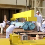 مفاعل محطة بوشهر النووية جنوب إيران أثناء تحميل الوقود في 21 أغسطس عام 2010 (غيتي)