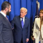 الشرع (يسار) التقى ترامب خلال حفل استقبال على هامش أعمال الجمعية العامة للأمم المتحدة (سانا)