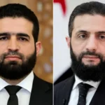 الرئيس السوري أحمد الشرع (يمين) ووزير الداخلية أنس خطاب (وكالات)