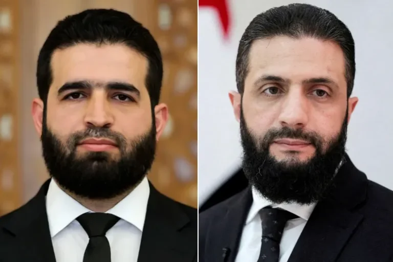 الرئيس السوري أحمد الشرع (يمين) ووزير الداخلية أنس خطاب (وكالات)